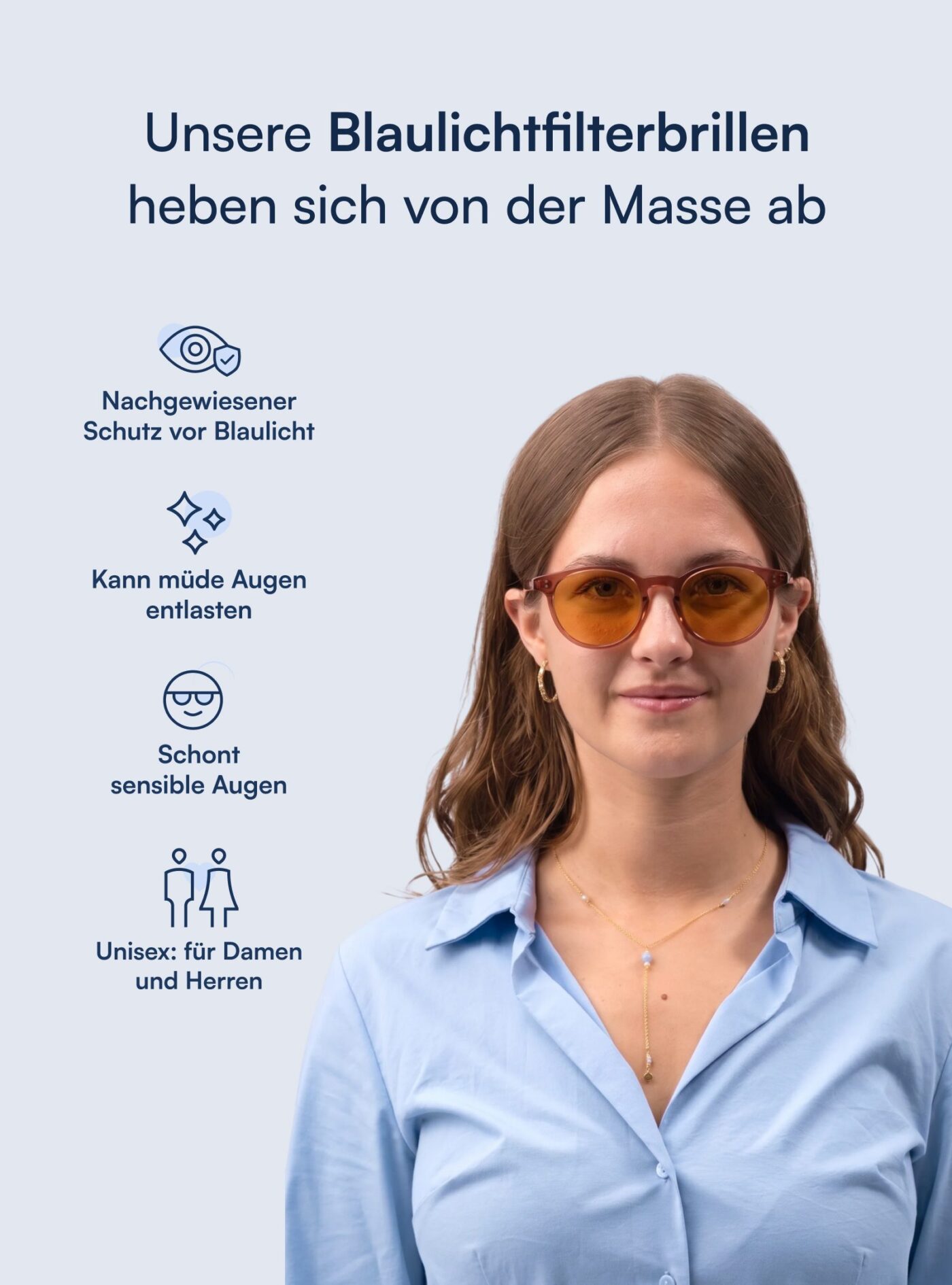 Amber Blaulichtfilterbrille
