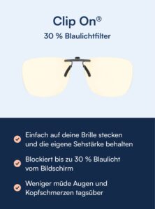 Clip On® Blaulichtfilter für Brillen