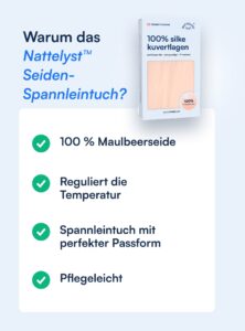 Spannleintuch aus 100 % Maulbeerseide (OEKO-TEX) Beige