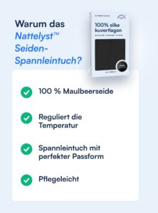 Spannleintuch aus 100 % Maulbeerseide (OEKO-TEX) Schwarz