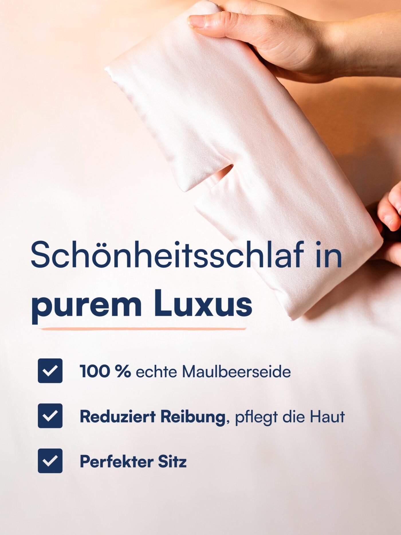 Lea Brooks Schlafmaske aus 100 % Maulbeerseide