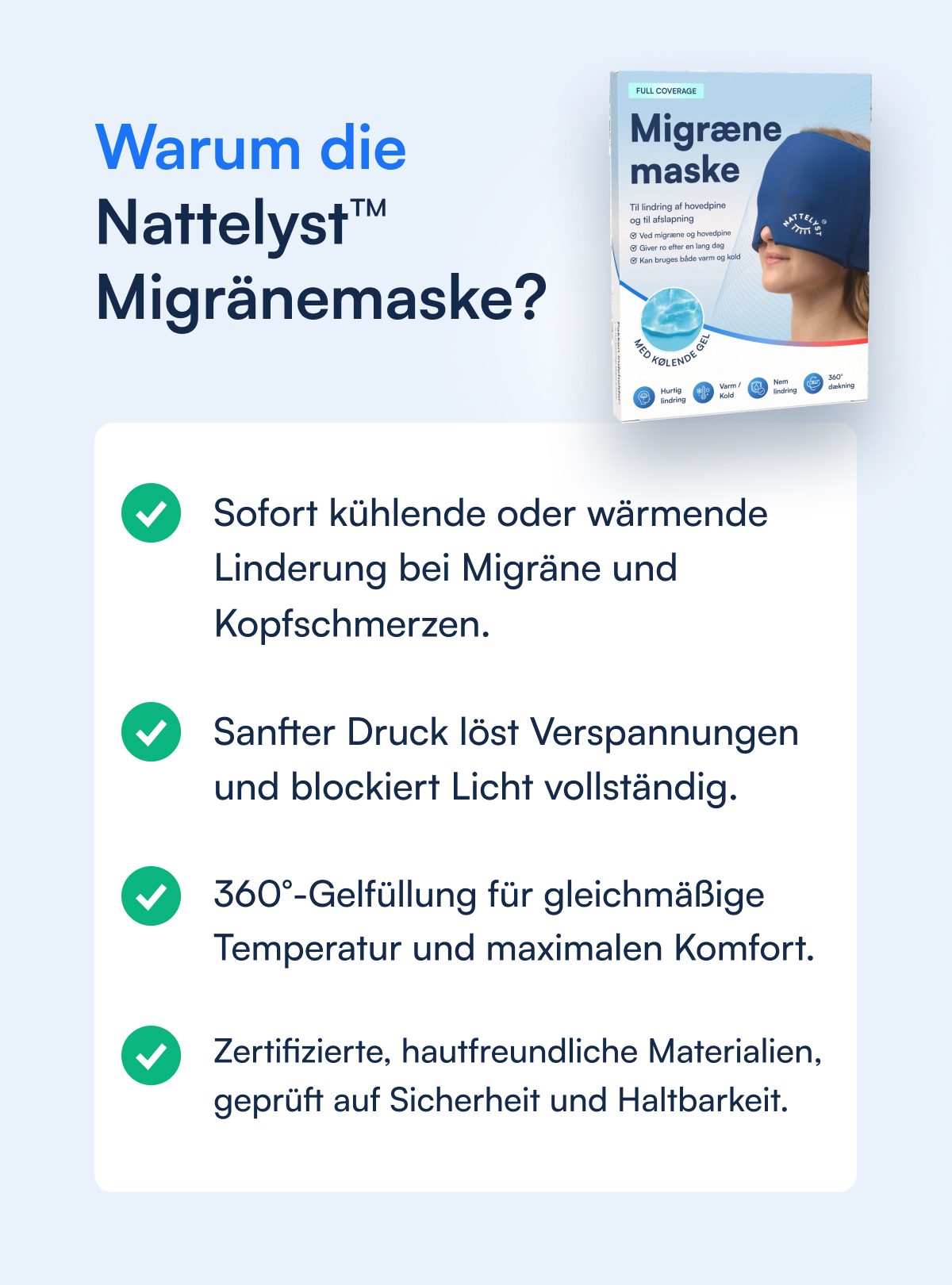 Nattelyst™ Migränemaske (Full Coverage)