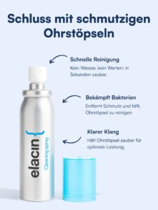 Elacin Reinigungsspray für Ohrstöpsel