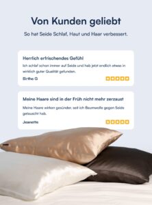 Kissenbezug aus 100 % Maulbeerseide (OEKO-TEX) Beige