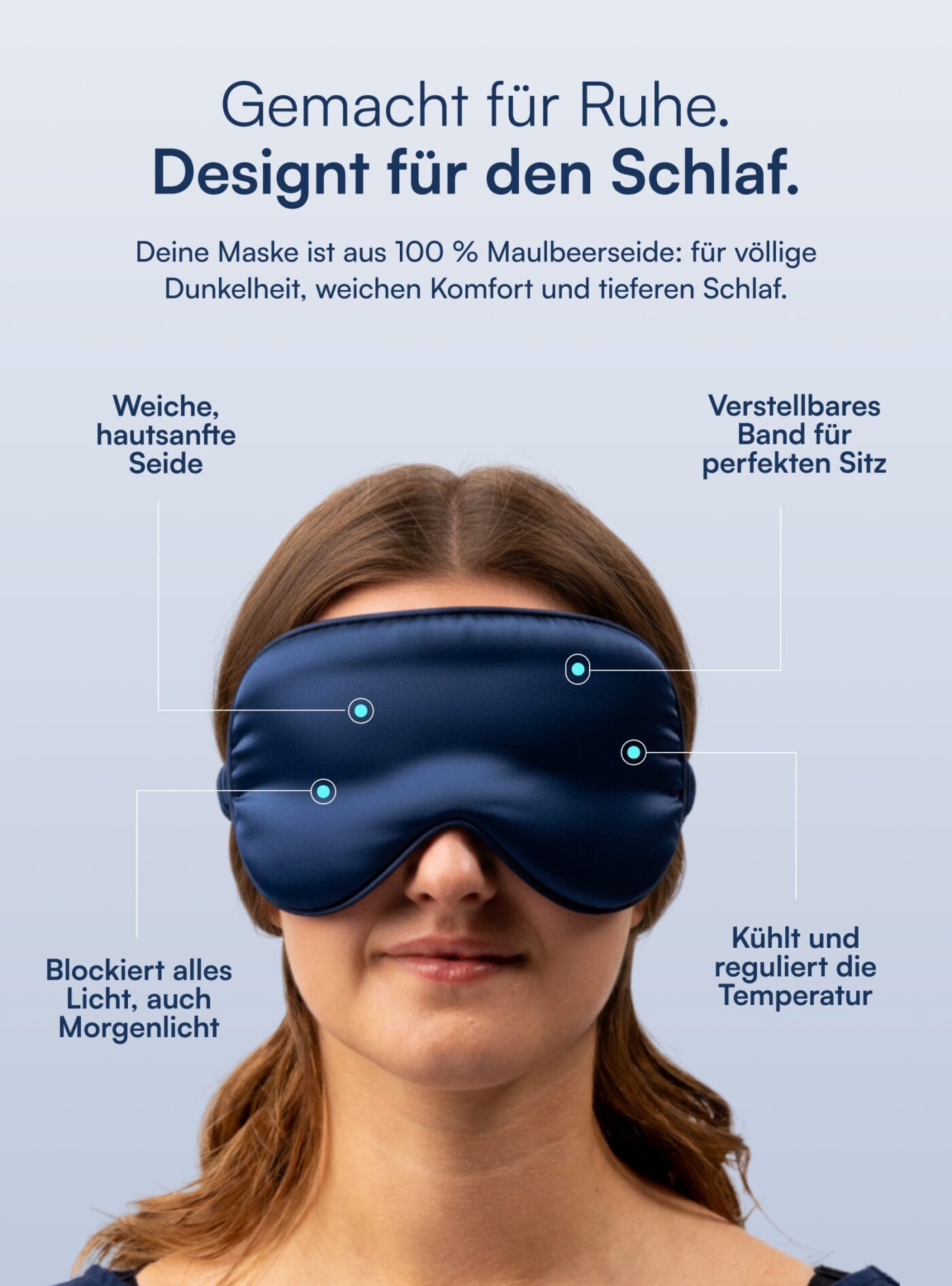 Vincent Schlafmaske aus 100 % Maulbeerseide