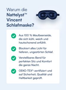 Vincent Schlafmaske aus 100 % Maulbeerseide