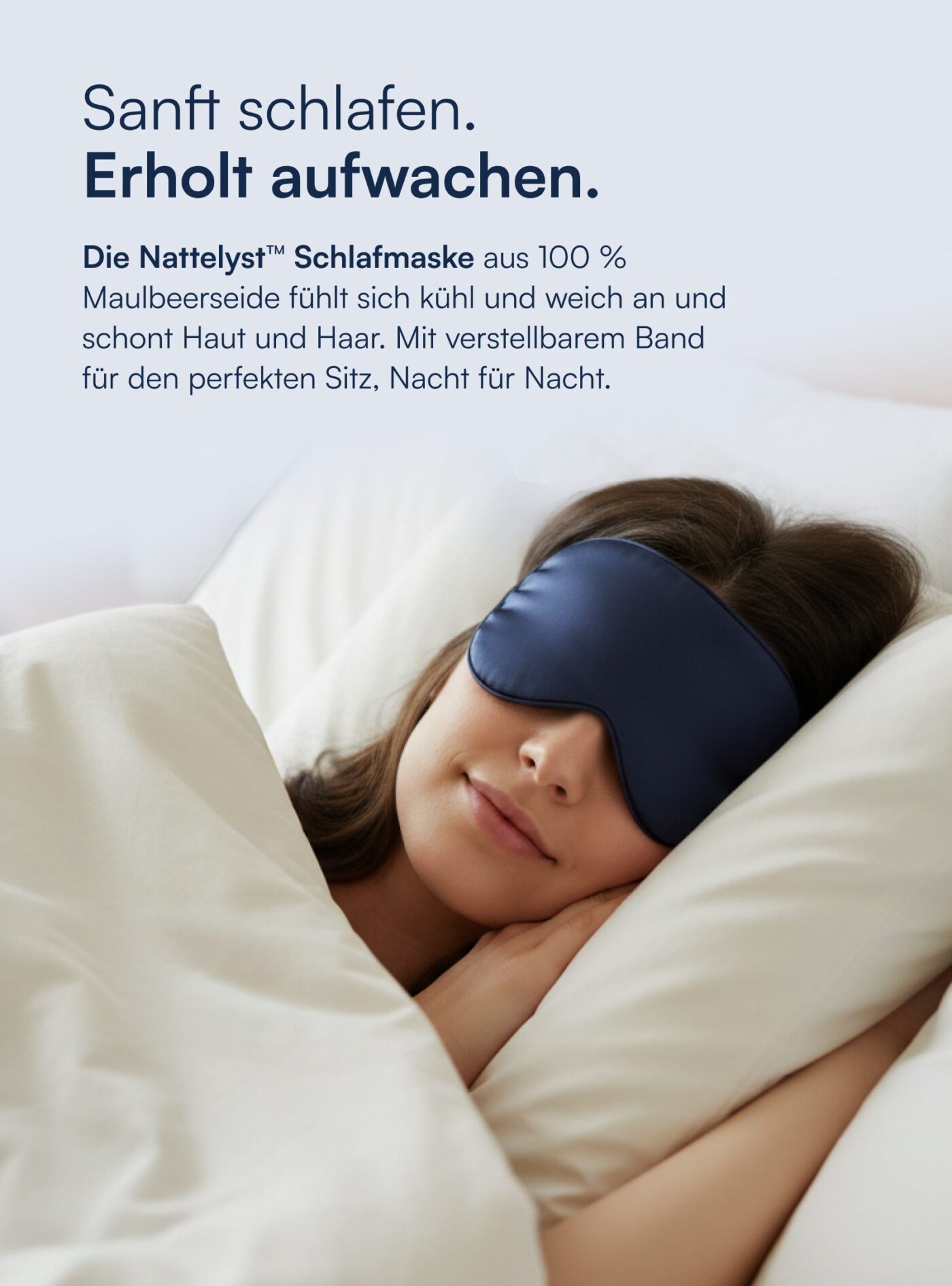 Schlafmaske aus 100 % Maulbeerseide