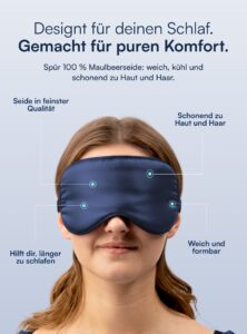 Schlafmaske aus 100 % Maulbeerseide
