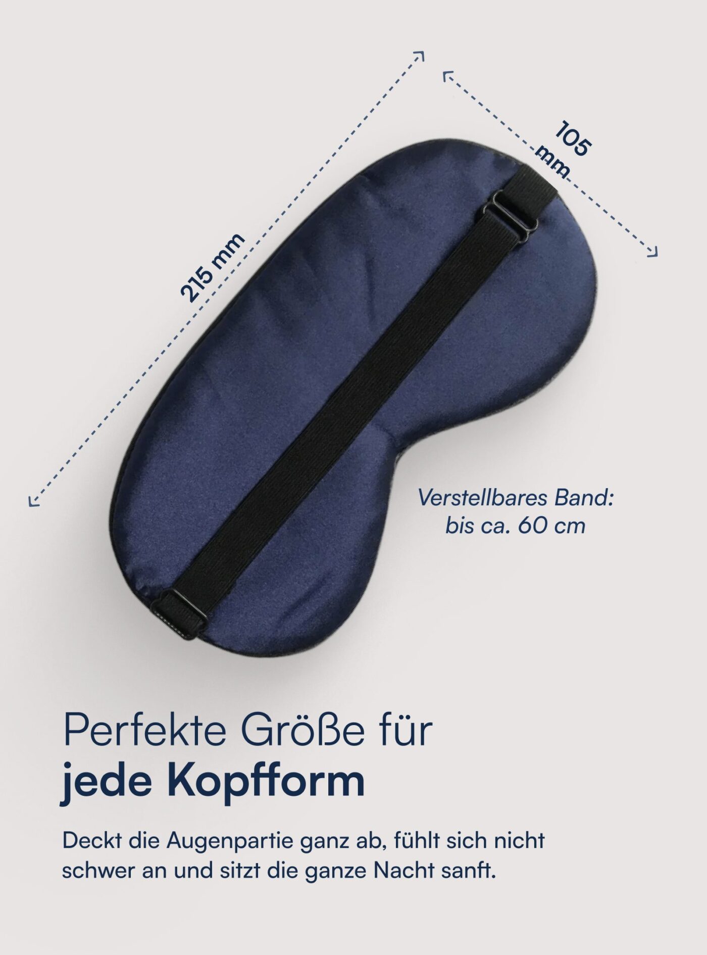 Schlafmaske aus 100 % Maulbeerseide