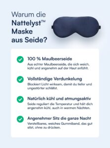 Schlafmaske aus 100 % Maulbeerseide