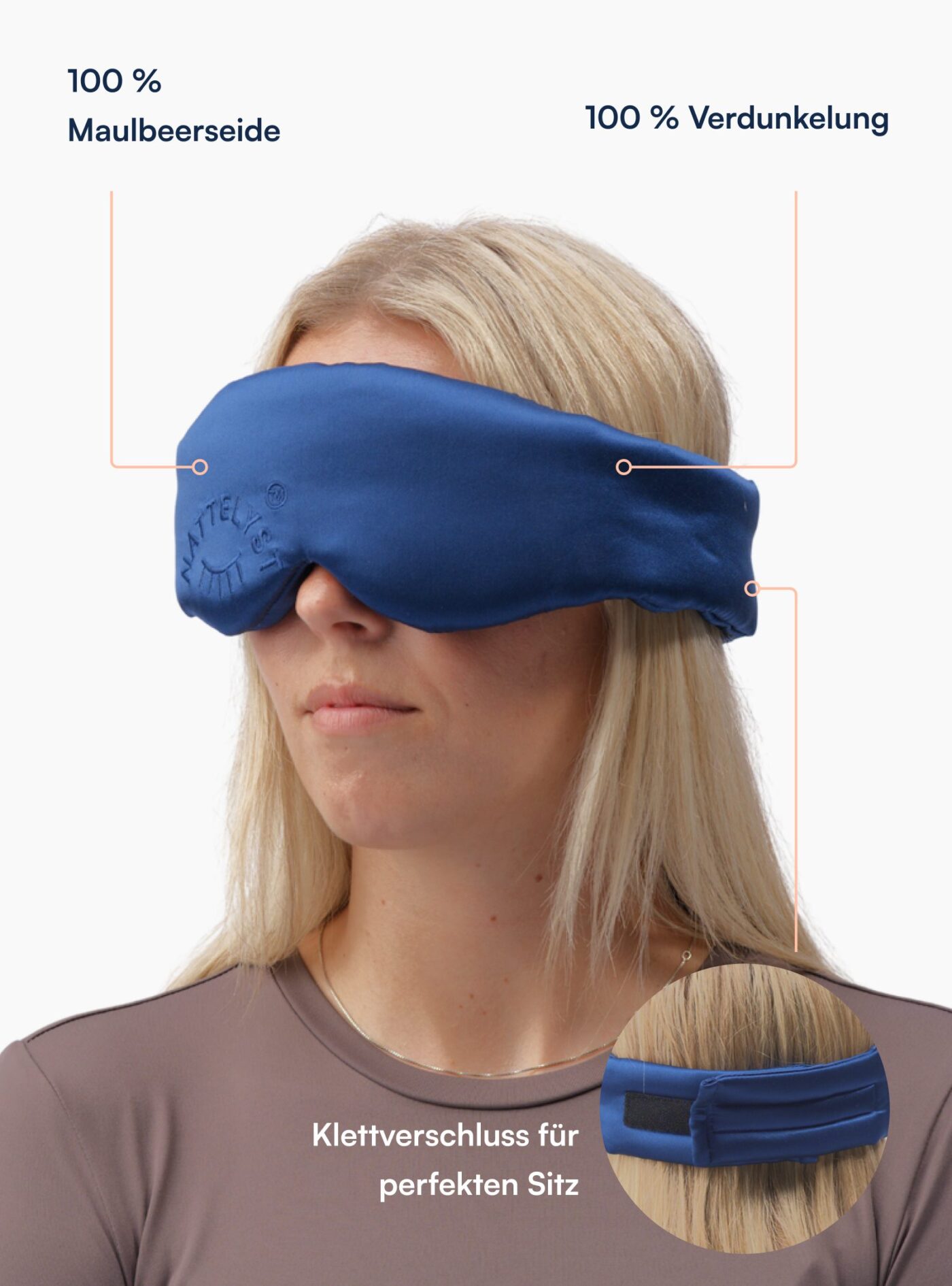 Mögli Schlafmaske aus 100 % Maulbeerseide