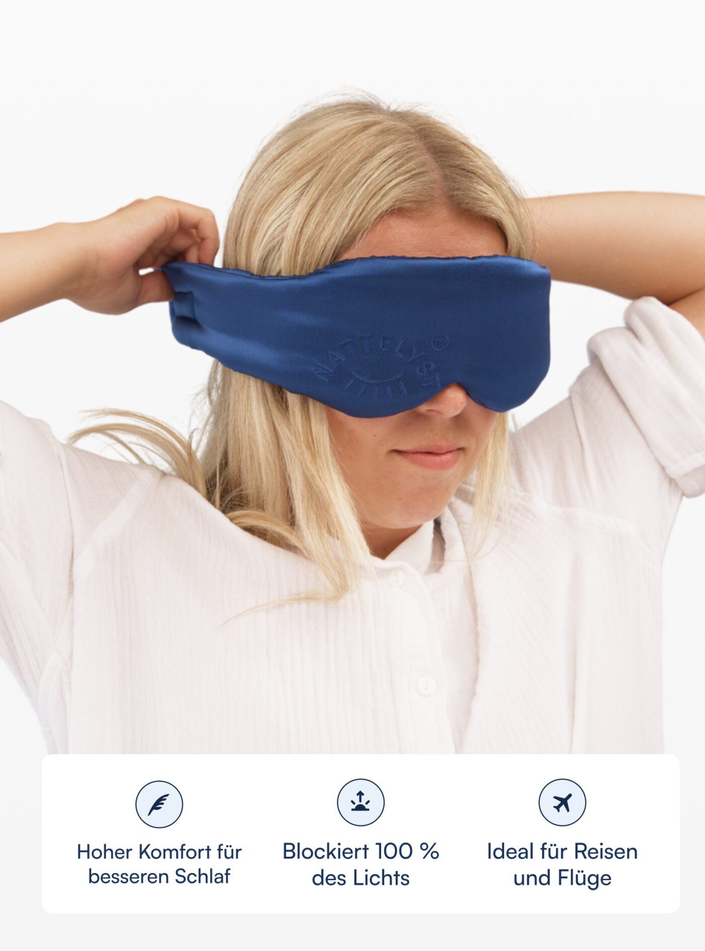 Mögli Schlafmaske aus 100 % Maulbeerseide