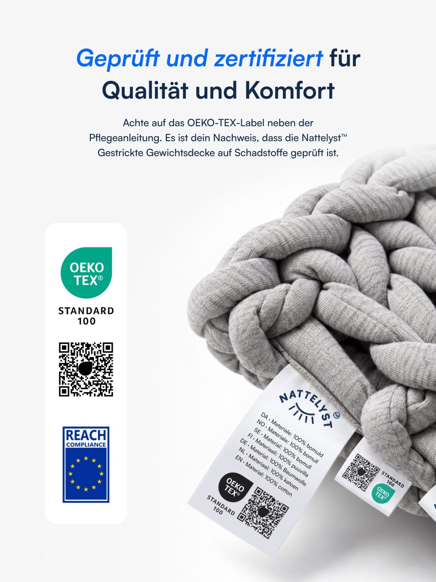 Nattelyst™ Gestrickte Gewichtsdecke