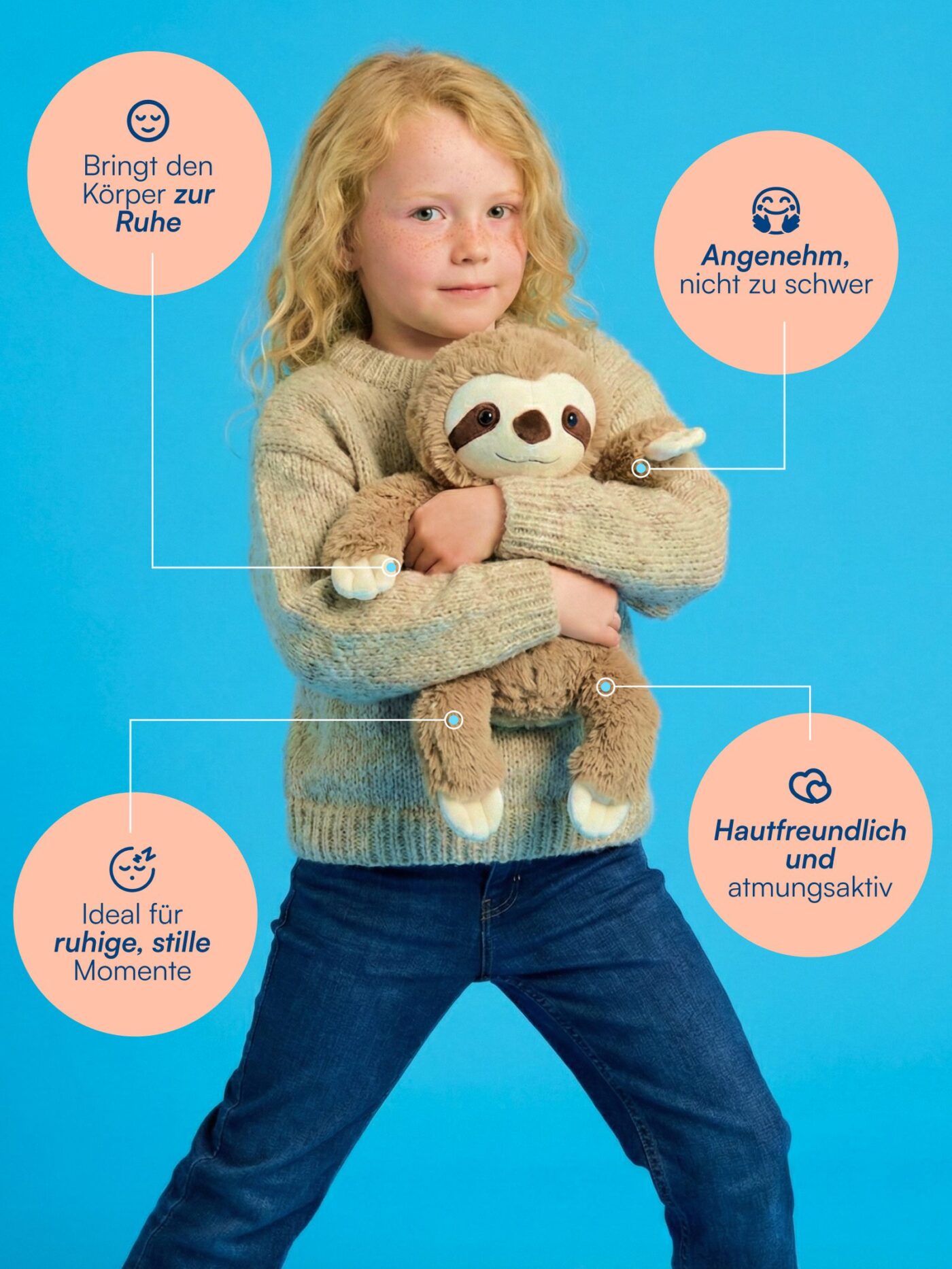 Vugg Bears™ Buddy Gewichtskuscheltier (Faultier)