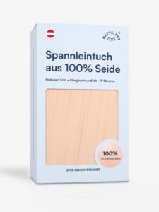 Spannleintuch aus 100 % Maulbeerseide (OEKO-TEX) Beige