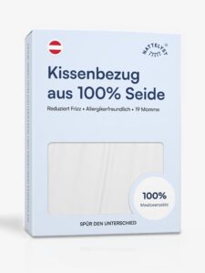 Kissenbezug aus 100 % Maulbeerseide (OEKO-TEX) Weiß